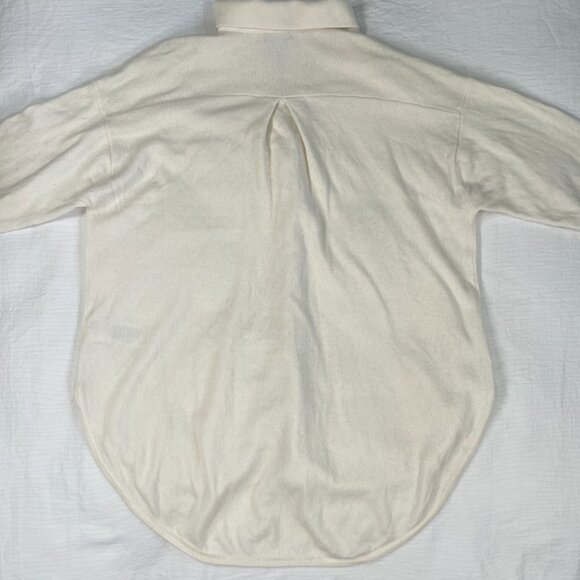 Reiss Knitted Oversized Button Down Shirt Top Wool Cashmere Blend Women's Size M - Picture 6 of 16